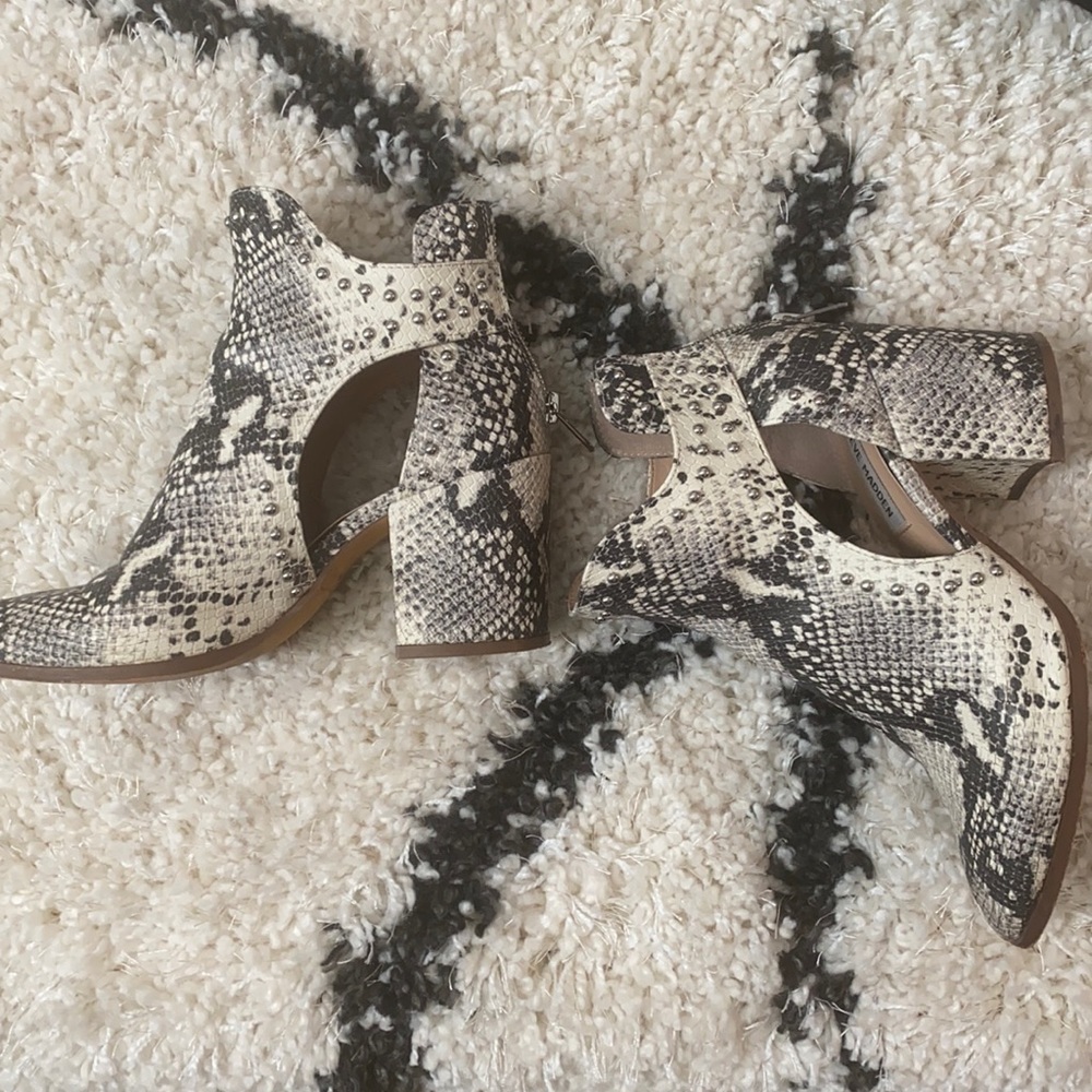 Steve Madden snake skin booties
